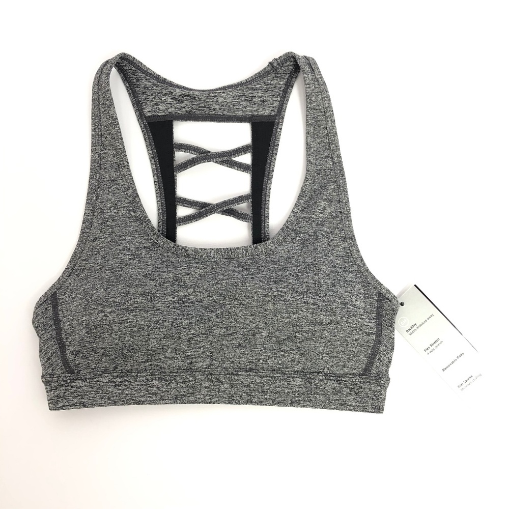 Ideology Womens Cutout Racerback Seamless Mid-Impa